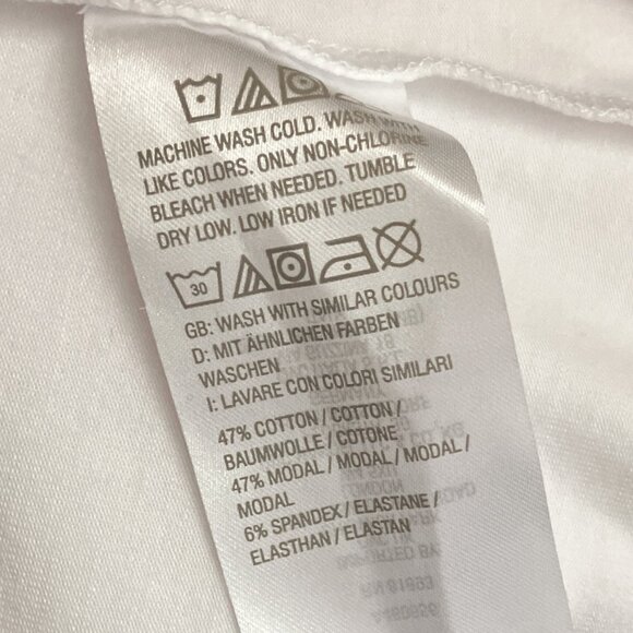 Susan Graver XL Weekend Essentials White Comfy Cotton Turtleneck Long Sleeve Top - Picture 5 of 5